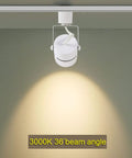 12 Pack 10W LED Track Lighting Heads With Adjustable Beam For Accent Artwork And Retail Displays, white track light, 3000K, 36° angle