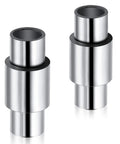 Two aluminum spacers from 16 Piece Inline Skate Spacers Aluminum Axle Spacers For 6mm Axles Inline Bearings Speed Spacer Kit