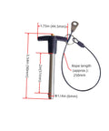 Stainless Steel T Handle Ball Lock Pin With Lanyard Quick Release For Home Gear And Audio Setups 6mm Diameter 51mm Clamping Length 90mm