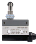 Horizontal Limit Switch TZ-7311 With Momentary Parallel Roller Plunger Actuator 380V AC 10A Single Pole IP54 4mm Fixing Hole