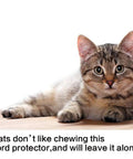 Cat lying down next to 25 Foot 3/4 Inch Split Cord Protector Wire Loom Tubing Cable Sleeve For USB HDMI Power Audio Video Cables