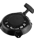 Heavy Duty Snowblower Starter Pulley And Pull Start Assembly Replaces 591301 693394 791670 795930 top view black plastic component with pull handle
