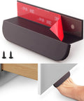 1 Pack Under Cabinet Foot Pull Opener 4 Inch Matte Black Hands Free Toe Pull With Adhesive And Screws For Kitchen Cabinets