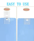 Easy installation process of No Sweat Vertical Blind Repair Tabs And Panel Fixers, showing first and second steps clearly.