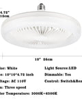 Enclosed Smart Ceiling Fan With Light 10 Inch For Garage Workshop Tool Room Store Room E26 Screw In Bulb Upgrade Cooling