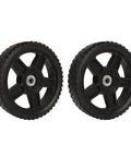 8-Inch PVC Mower Replacement Wheels With Bearings, 2 Pack For Push Lawn Mowers, Heavy-Duty Grip Traction, Smooth Rolling