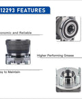 Rear Wheel Hub And Bearing Assembly For Subaru Legacy And Outback 2005 Through 2009 With ABS Encoder OEM Quality Replacement, close-up features view