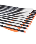 16 Inch Carbon Crossbow Bolts For Hunting And Archery Arrows With 4 Inch Vanes Moon Nocks Target Tips Pack Of 12 Lightweight