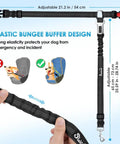Adjustable Dog Car Seat Belt With Bungee Cord And Universal Headrest Mount, 2 Pack with elastic bungee design for pet safety.