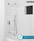 10 Inch Rain Shower System With Rainfall Head Handheld Sprayer Waterfall Tub Spout Wall Mounted Mixer Rough In Valve and Trim included