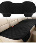 Cozy Plush Car Seat Covers With Side Pockets, Warm And Breathable Back Seat Protector For All Seasons, Anti Slip Fit For Most Cars