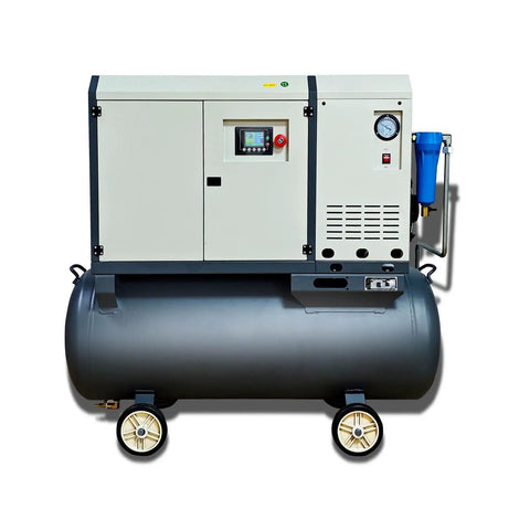 10HP Rotary Screw Air Compressor 230V Single Phase 36 CFM Powerful All-In-One Unit Compact Footprint Professional Grade Industrial Pump For Shop Use Reliable Performance Cool Running Efficient Design Durable Build Quality High Pressure Output Great Value