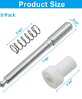 Premium White Window Screen Plunger Latches 10 Pack Rock Solid Aluminum Spring Hooks parts including spring, latch, and plastic connector.