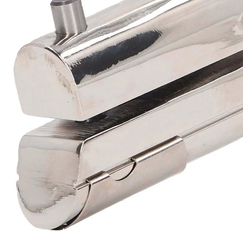 Close-up of Heavy Duty 6mm Round Hole Punch for Paper ID Cards PVC Cards, stainless steel handheld design