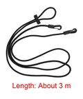 Three Meter Elastic Neck Stretcher For Horses Adjustable Headcollar Training Rope in black close-up view