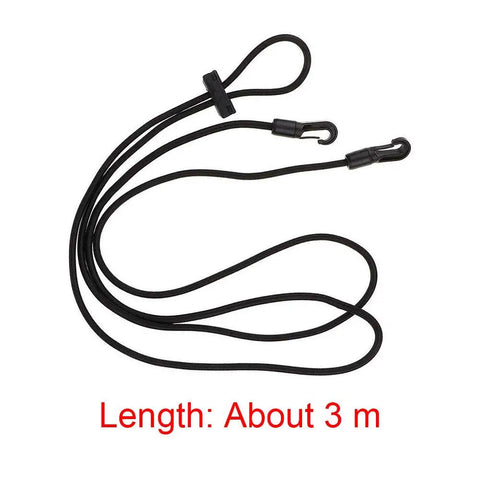 Riding Ready Horse Reins 3m Adjustable Training Rope with Elastic Neck Stretcher, black, durable for safe handling