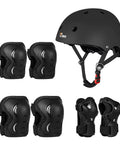 Adult And Youth Skating Protective Gear Set With Helmet Knee Pads Elbow Pads And Wrist Guards for inline skating scootering