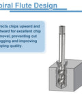 Spiral Flute Design of Sick Sharp Spiral Flute Thread Tap M14 x 1.5 Metric Machine Cutting Bit for effective chip removal.