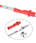 Push On Alligator Clips Set For Multimeters, 4 Pack Insulated Crocodile Clamps, Nickel Plated Steel, 2mm Probe Socket, Easy Clip On