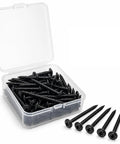 Flat Head Self Tapping Wood Screws Size 8 Three Quarters Inch, 80 Pieces in plastic box for DIY and woodworking projects