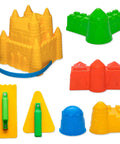 7 Piece Beach Sand Toys Set With Buckets Shovels Rakes And Castle Sand Molds For Kids Bright And Kid Friendly Beach Accessories