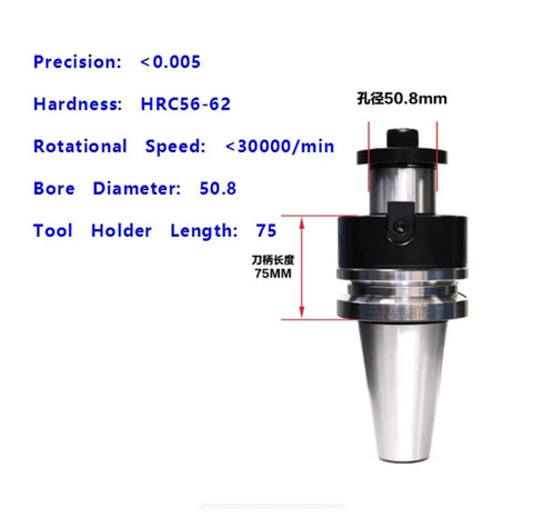 Solid Stainless Steel Bt50 Cnc Milling Tool Holder With Knockout Shock Absorbing Build Quick Mount For Grinding Machines Delivers Rock Solid Stability And Badass Durability For Any Serious Shop Floor Task Today with precision and measurements