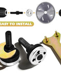 Set Of 2 Electric Drill Angle Grinder Connecting Rod Adapters With Spanner And Flange Nut 10mm Drill Arbor Mandrel setup