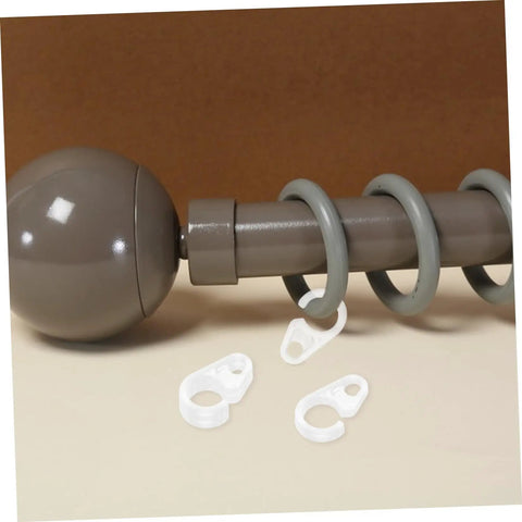 40 Pack Plastic Curtain Hooks for Shower and Window Drapery, Small clip hangers with rod for smooth, silent glide installation.