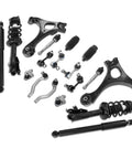 Beefed-Up 18 Piece Front Lower Control Arm Ball Joint Sway Bar Link Tie Rod Boot Rear Shock Absorber Suspension Kit Replacement