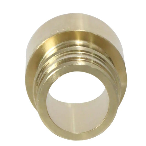 Close-up of brass Ten Piece PEX A To Three Quarter Inch Female Sweat Adapters F1960 Expansion Fittings for water systems