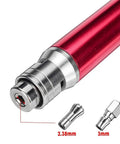 Heavy Duty Pneumatic Pencil Grinder Sixty Five Thousand Rpm Air Powered Micro Die Tool close-up with metal connector and hose attachments.