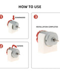 Diagram showing steps to install motor in DIY DC Motor Kit For Makers With Dual 3V To 12V Motors Up To 25000 RPM 60 Gear Pack