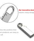 Zipper Pull Replacement Metal Handle Kit for Luggage and Bags 4 Pack shown with lobster clasp design.