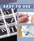 304 Stainless Steel Clevis Pins Set, Flat Head Single Hole Assortment Kit, 12 Sizes, 44 Pieces, in use for DIY projects