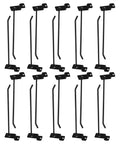 20 Piece Slatwall Hooks Set for Garage Organization and Shop Displays, Heavy Duty Iron Hooks with 4mm Rod Thickness, Polished Finish
