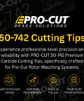 Pro-Cut 50-742 Premium Carbide Cutting Tips for Brake Lathe Rotor Matching Systems