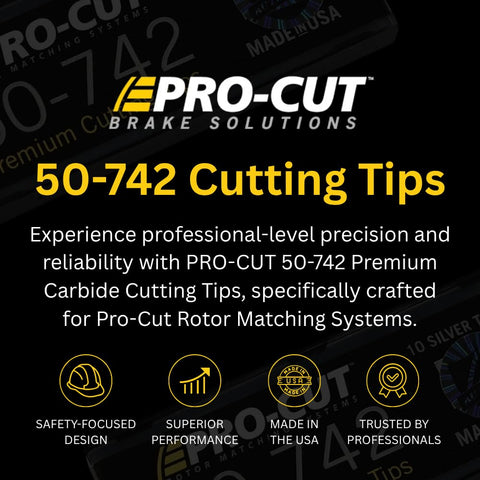 Pro-Cut 50-742 Premium Carbide Cutting Tips for Brake Lathe Rotor Matching Systems