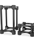 Iso-130 Speaker Isolation Stands With Height And Tilt Adjustment, Pair for Studio Monitors and Home Studio Rigs, black finish