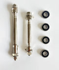 Two Pack Bike Wheel Hub Axles With Bearings 140mm Front And 182mm Rear Kit For Road Mountain And BMX Bikes, Tough As Nails Metal Build