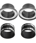 Four Piece Dust Collection Adapter Kit Hooks Up To 4 Inch Hose for Table Planer and Shop Tools, ABS plastic, includes connectors.