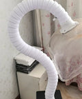 Slick White Flexible Fume Extractor Hose With Articulated Hood 6.5 Feet Long industrial welding smoke extraction tube in use.