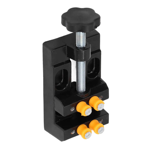 Compact Drill Press Vise Bench Clamp For Woodworking And Metalworking Handy Adjustable Holding Tool With Aluminum Alloy Body 55mm Clamping Range Sturdy Grip Lightweight 122x62x36mm 1 Pack Great For Clean Precise Drilling Polishing Engraving, black vise