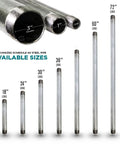 Three Quarter Inch Galvanized Steel Pipe Set 30 Inch Length Pack Of Five Ideal For DIY Industrial Vintage Furniture NPT Threaded