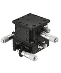 Three Axis Motion Platform LD40 RM With Manual Lift And Linear Motion Guide Actuators For Robotics Testing And Precision Alignment 60 80 90 125 Series Durable Steel Frame Built For Pros black