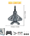 Two Channel RC Airplane Ready To Fly With Self Stabilization And 2.4 GHz Remote, Durable Foam Glider for Kids