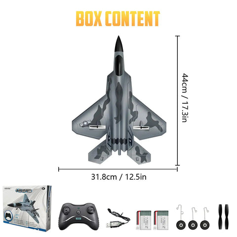 Two Channel RC Airplane Ready To Fly With Self Stabilization And 2.4 GHz Remote, Durable Foam Glider for Kids
