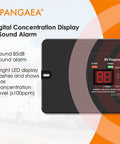 Digital RV Propane Gas Detector With 85dB Alarm And 12V DC Power Surface Mount Safety Sensor shown in close-up with LED display