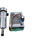 Ready To Roll Air Cooled 800W CNC Spindle Motor Kit With ER11 Collet Chuck DC 110V Power Supply and Quick Dial Speed Governor
