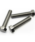 Top Shelf Grade Five Titanium Hex Bolts M8 X90mm Twenty Pack Heavy Duty Rust Resistant Fasteners on a white background.