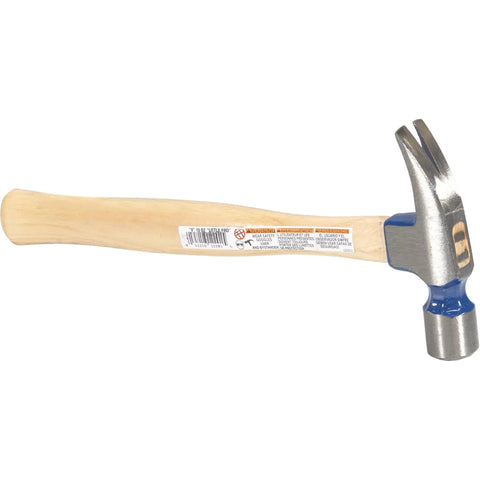 9 Inch Pro Grade Rip Hammer With White Hickory Handle And Polished Head For A Smooth Face, Triple Zone Heat Treated For Precise Power Blows.